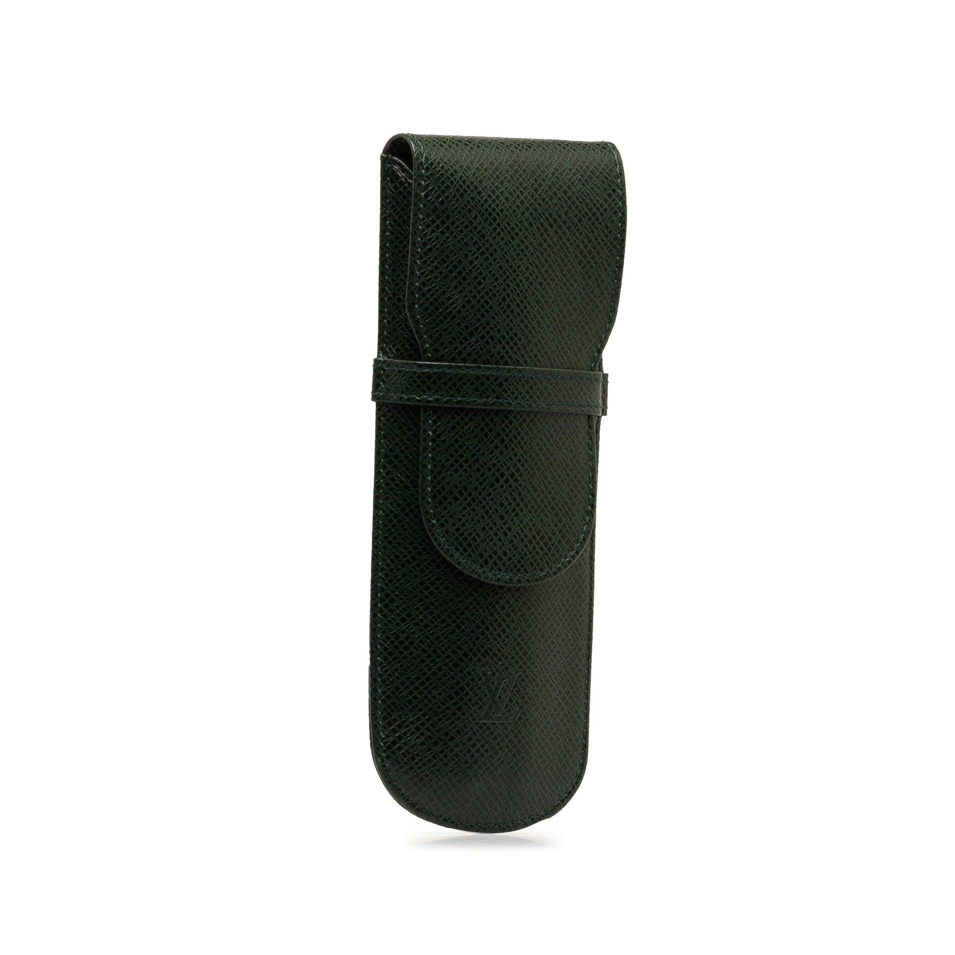 Green Louis Vuitton Taiga Etui Pen Case Crossbody