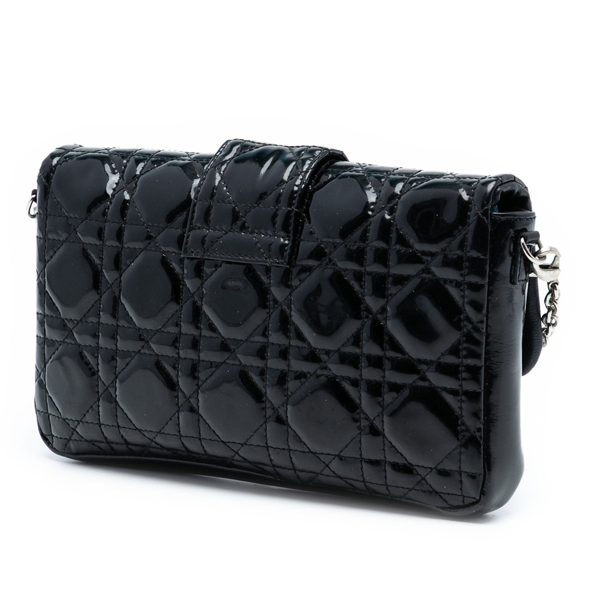 Black Dior Patent Cannage Miss Dior Promenade Crossbody