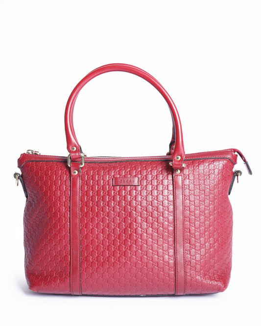 Gucci Lou Monogram Leather Top Handle Tote