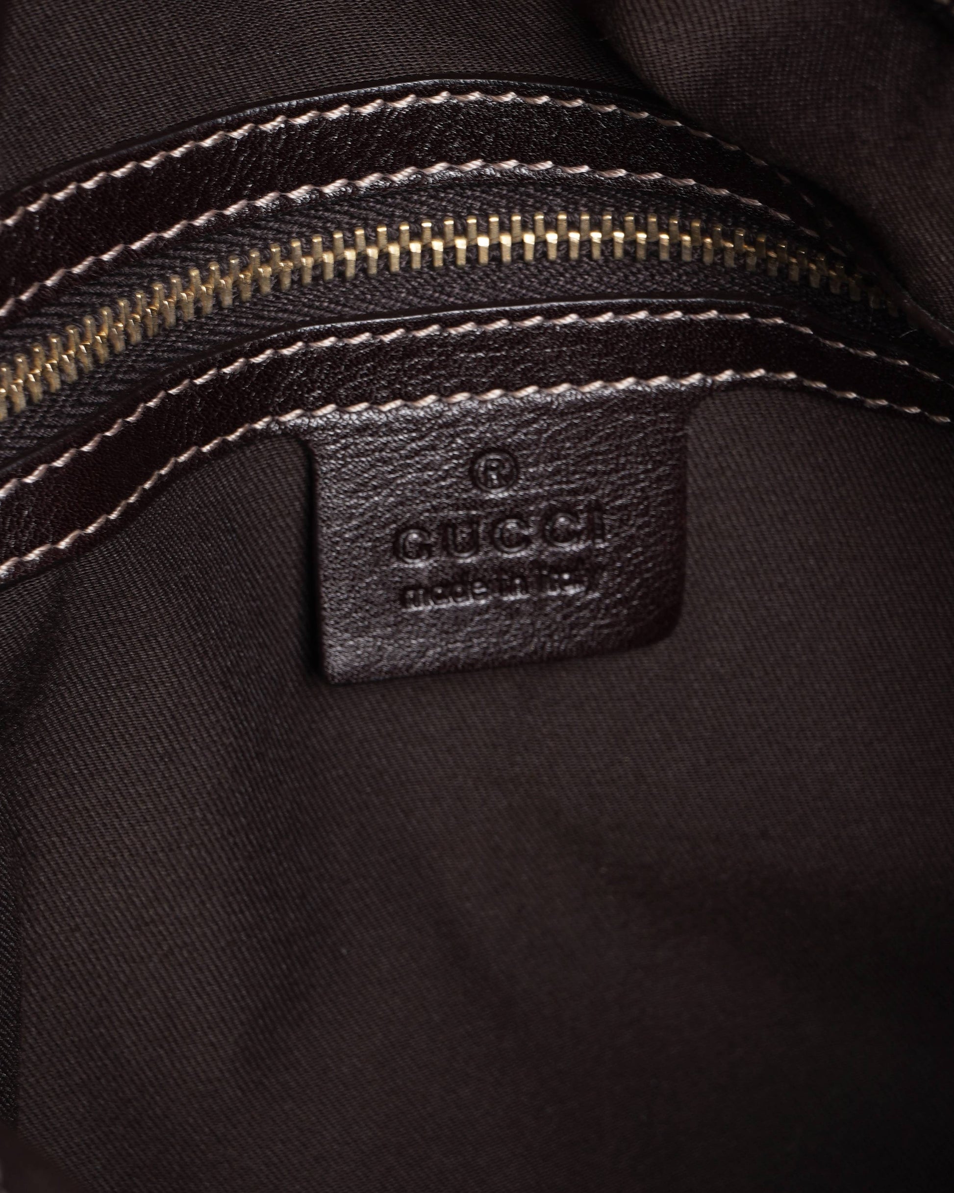 Gucci Lou Carryall Leather Top Handle Handbag