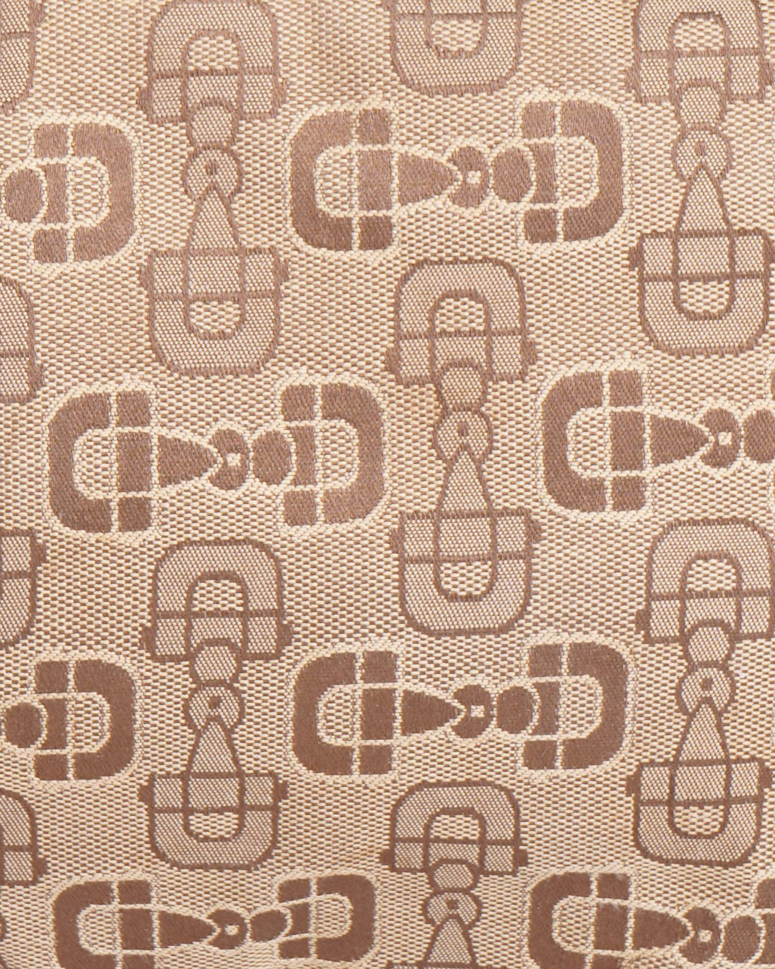 Gucci Monogram Leather Canvas Shoulder Bag