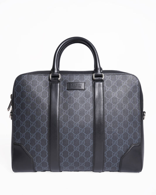 Gucci Monogram Leather Canvas Handbag