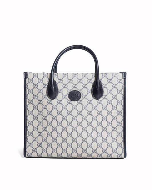 Gucci Leather Canvas Tote