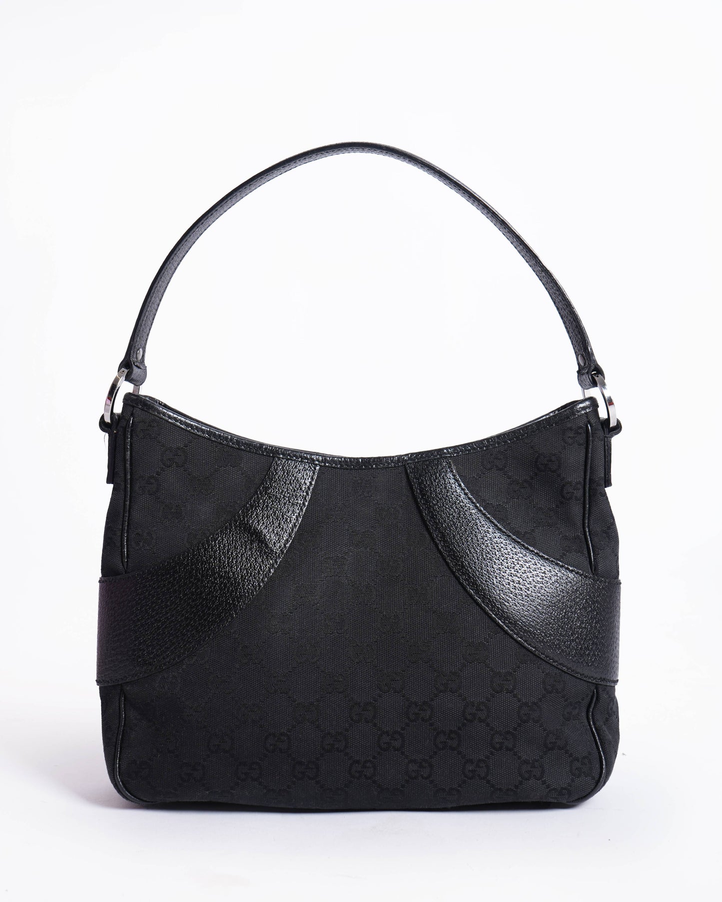 Gucci Lou Monogram Leather Canvas Shoulder Bag
