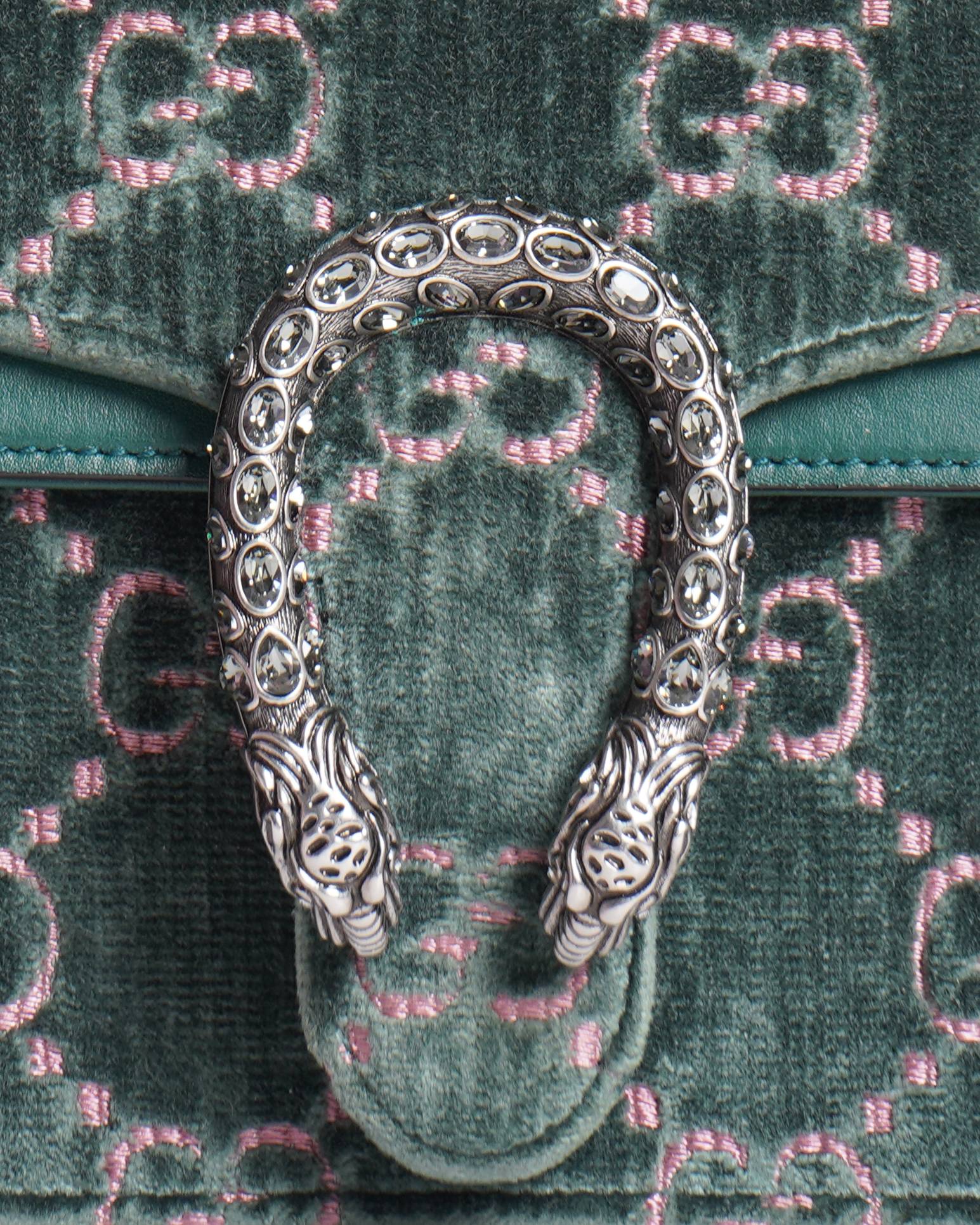 Gucci Lou Monogram Chain Leather Shoulder Bag