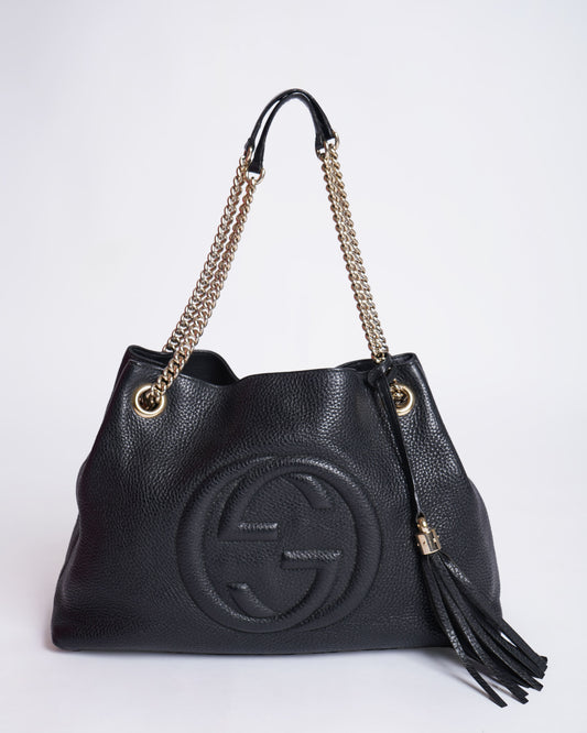 Gucci Lou Chain Leather Tote