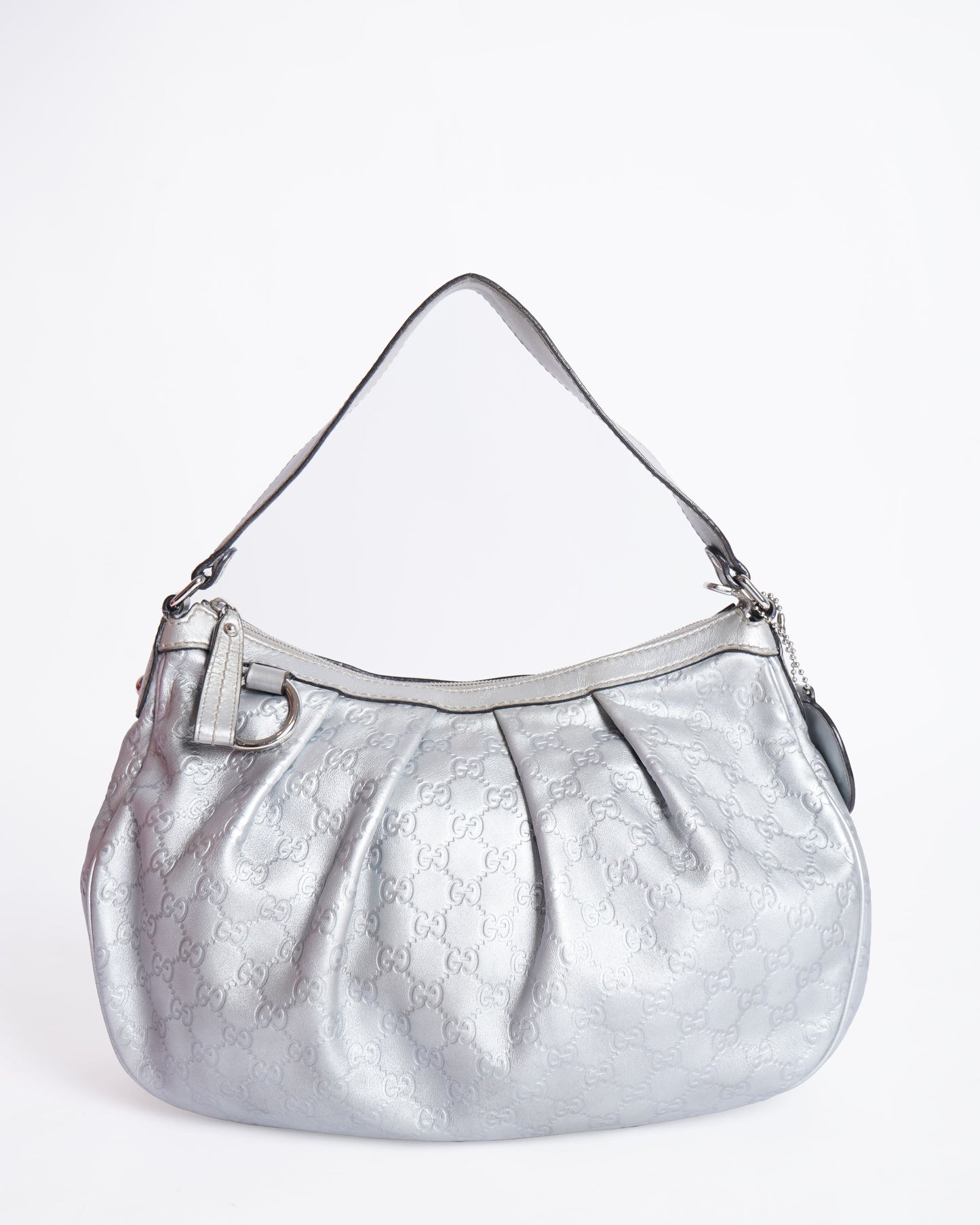 Gucci Lou Monogram Leather Top Handle Shoulder Bag