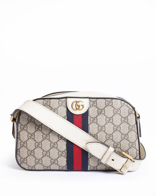 Gucci Lou Leather Canvas Crossbody