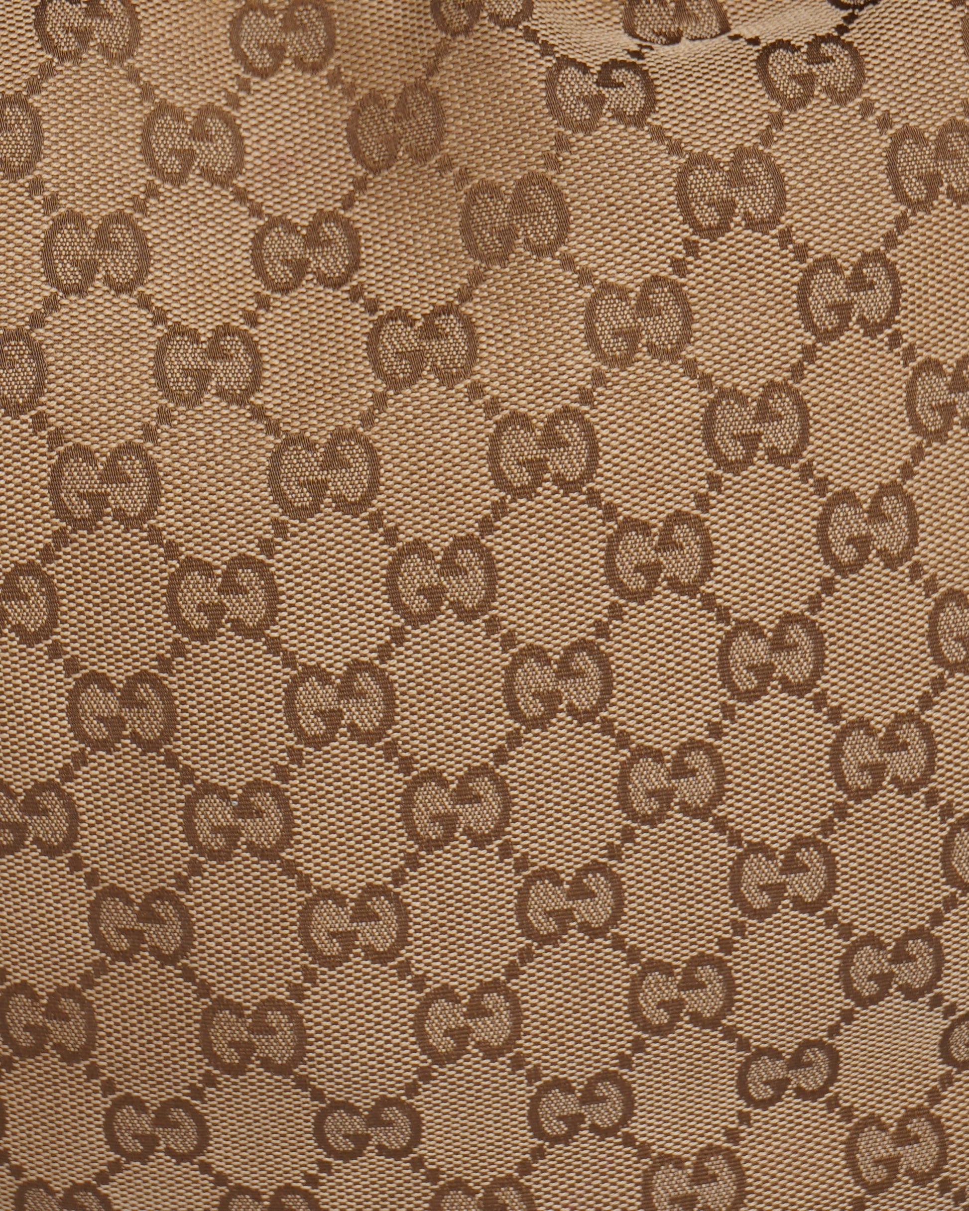 Gucci Lou Monogram Leather Canvas Shoulder Bag