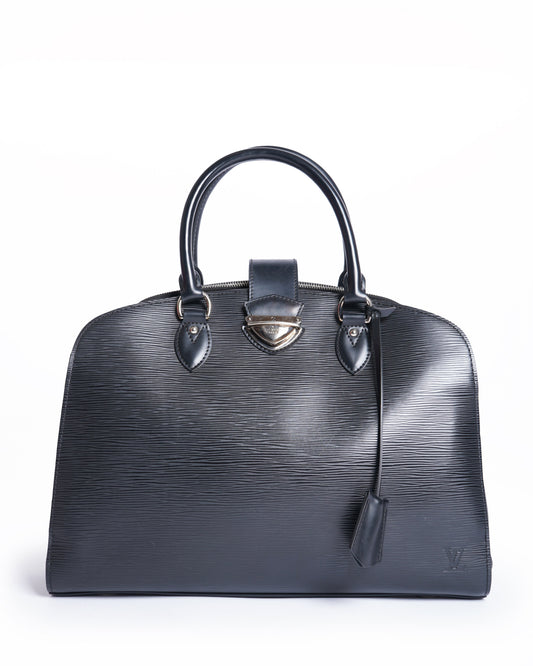 Louis vuitton epi pont neuf black top handle bag