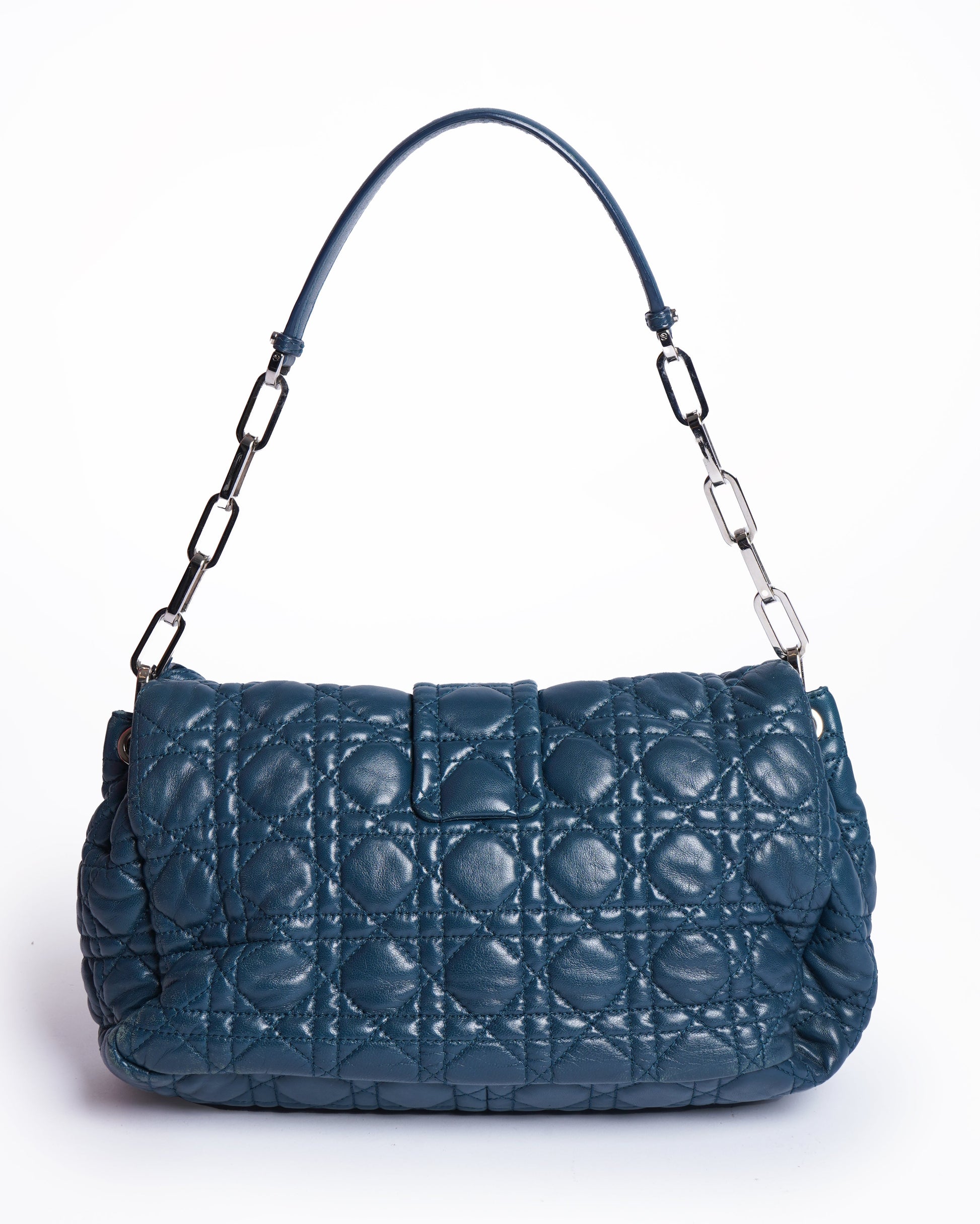 Christian Dior lambskin cannage new lock flap shoulder bag
