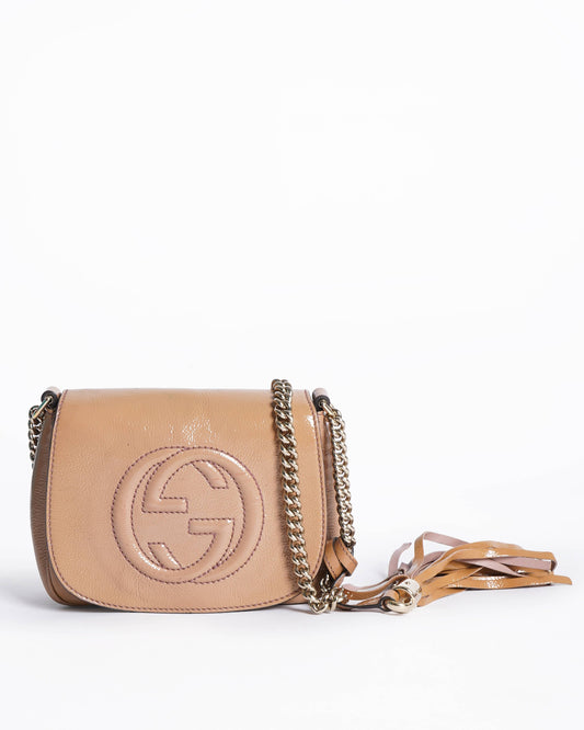 Gucci Saddle Chain Leather Crossbody