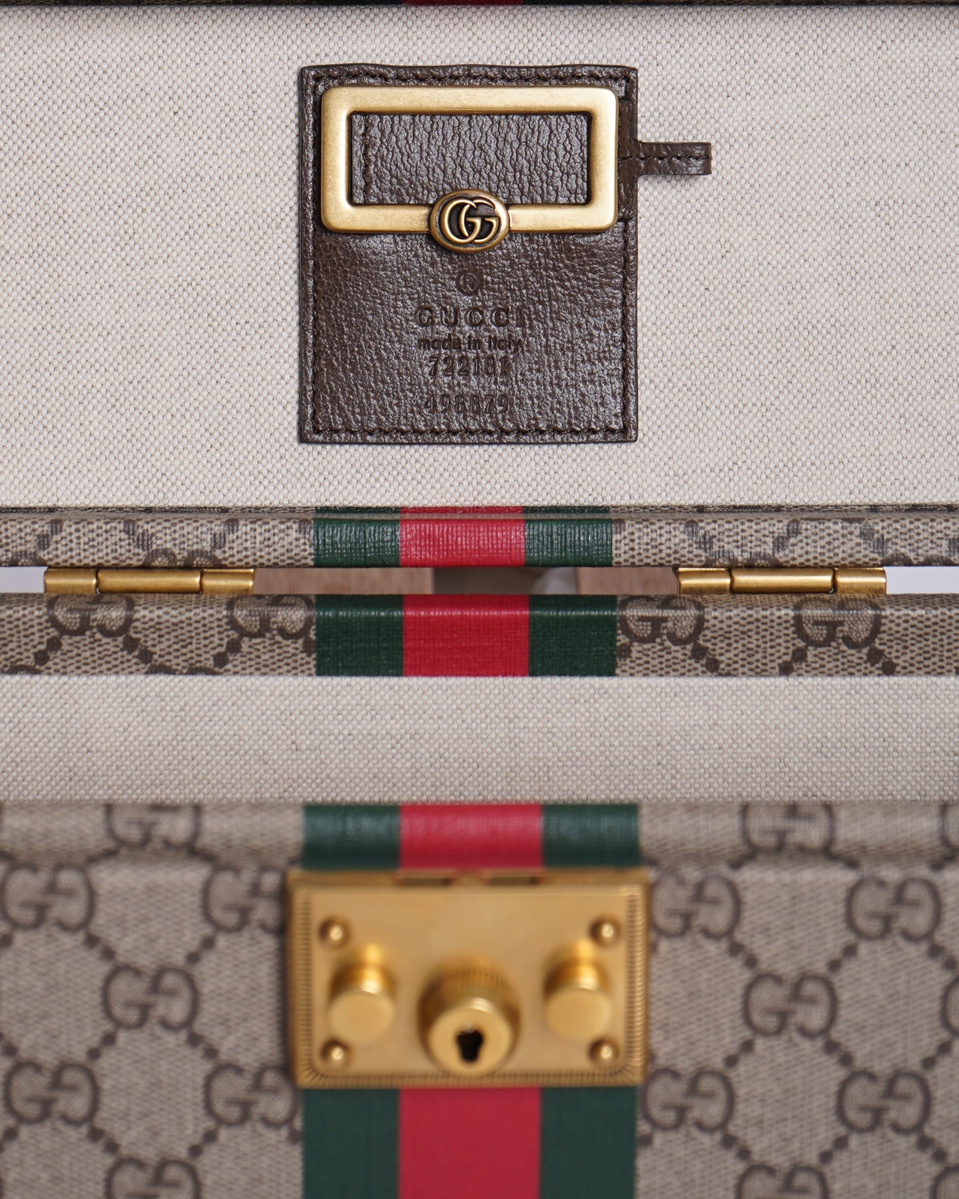 Gucci Monogram Leather Canvas Crossbody