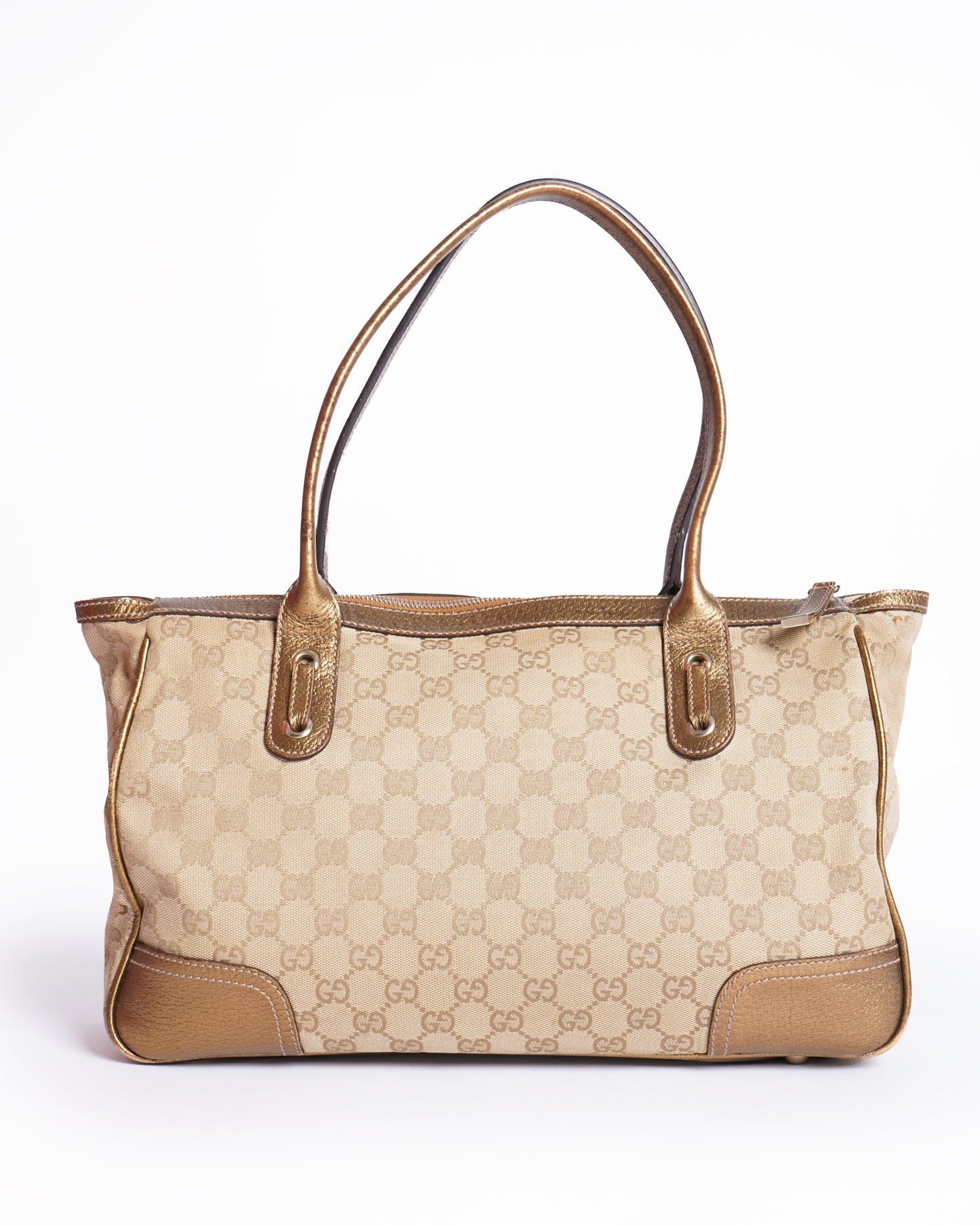 Gucci Lou Monogram Leather Canvas Tote