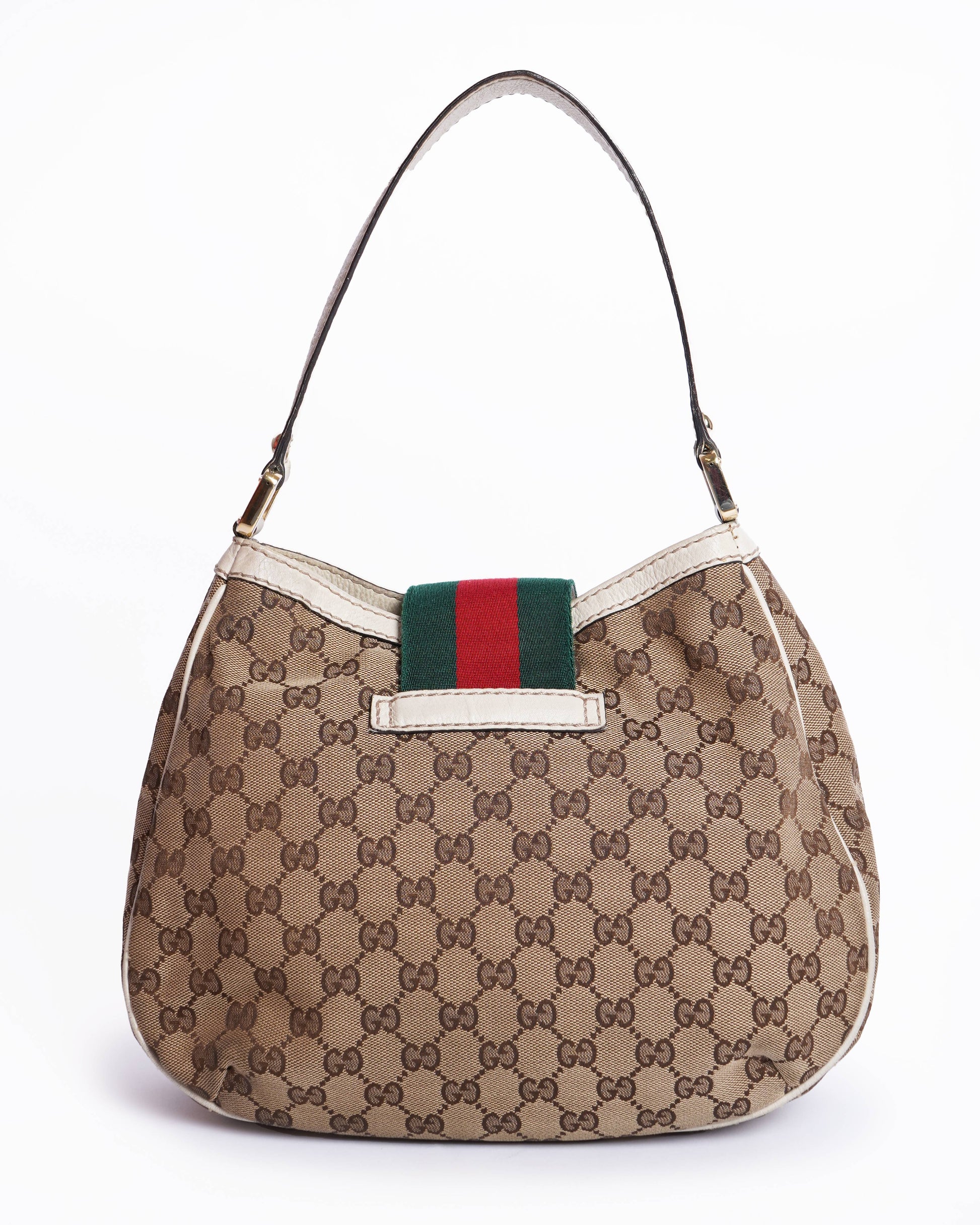 Gucci Monogram Leather Canvas Shoulder Bag
