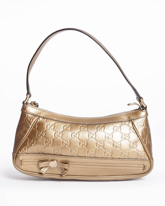 Gucci Baguette Leather Shoulder Bag