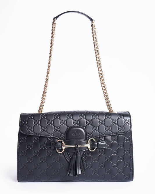 Gucci Monogram Leather Shoulder Bag