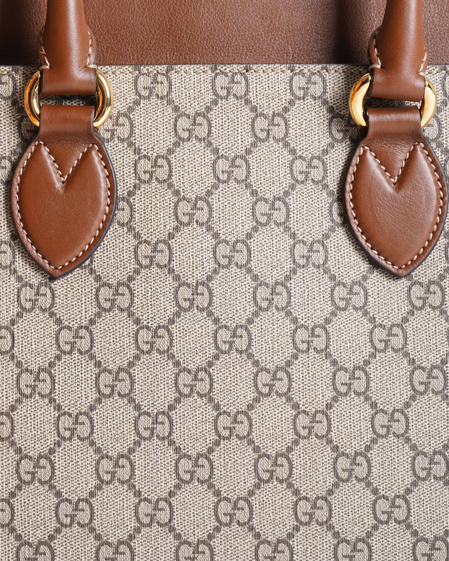 Gucci Lou Leather Canvas Tote