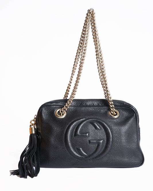 Gucci Lou Chain Leather Shoulder Bag