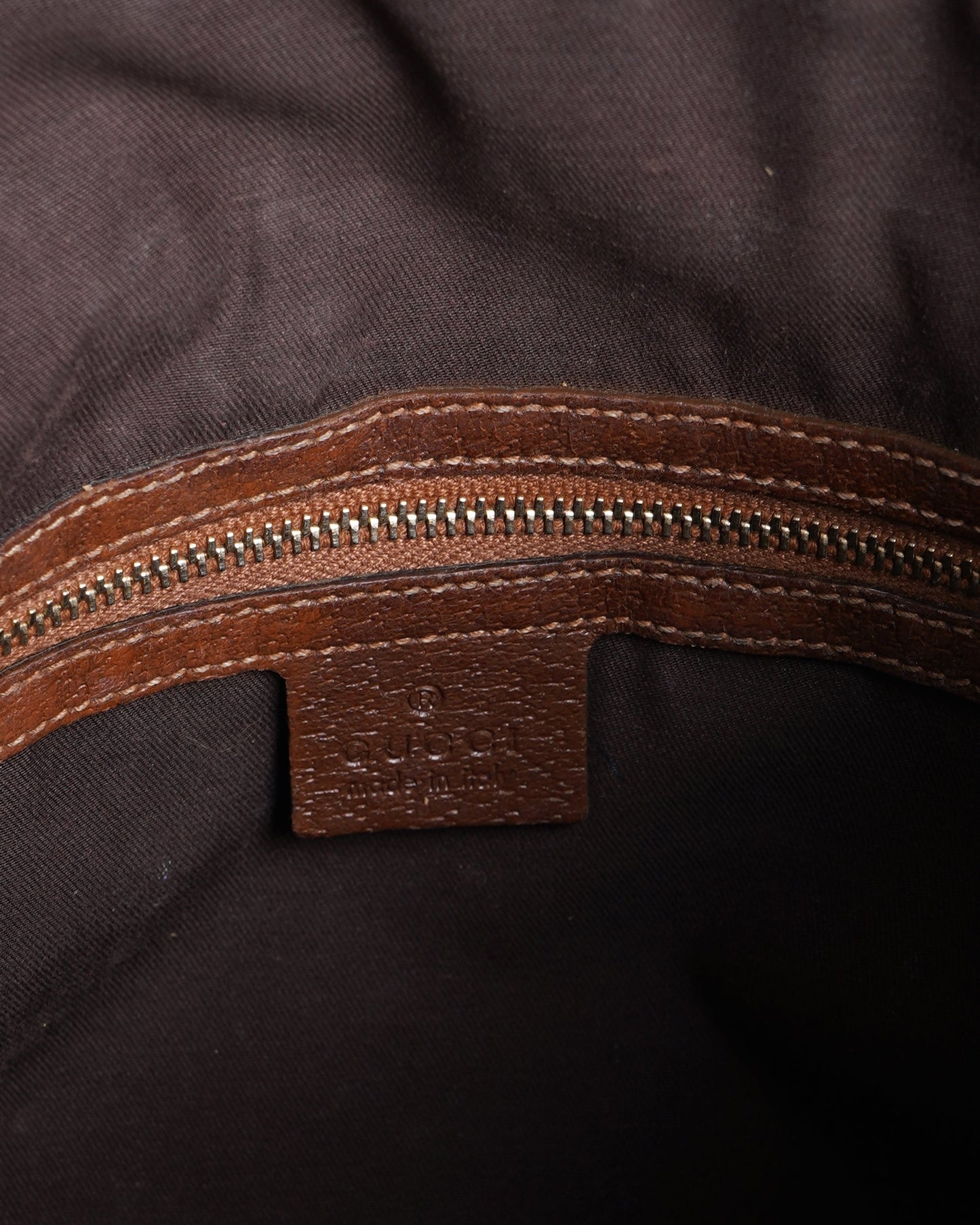 Gucci Lou Monogram Leather Canvas Handbag