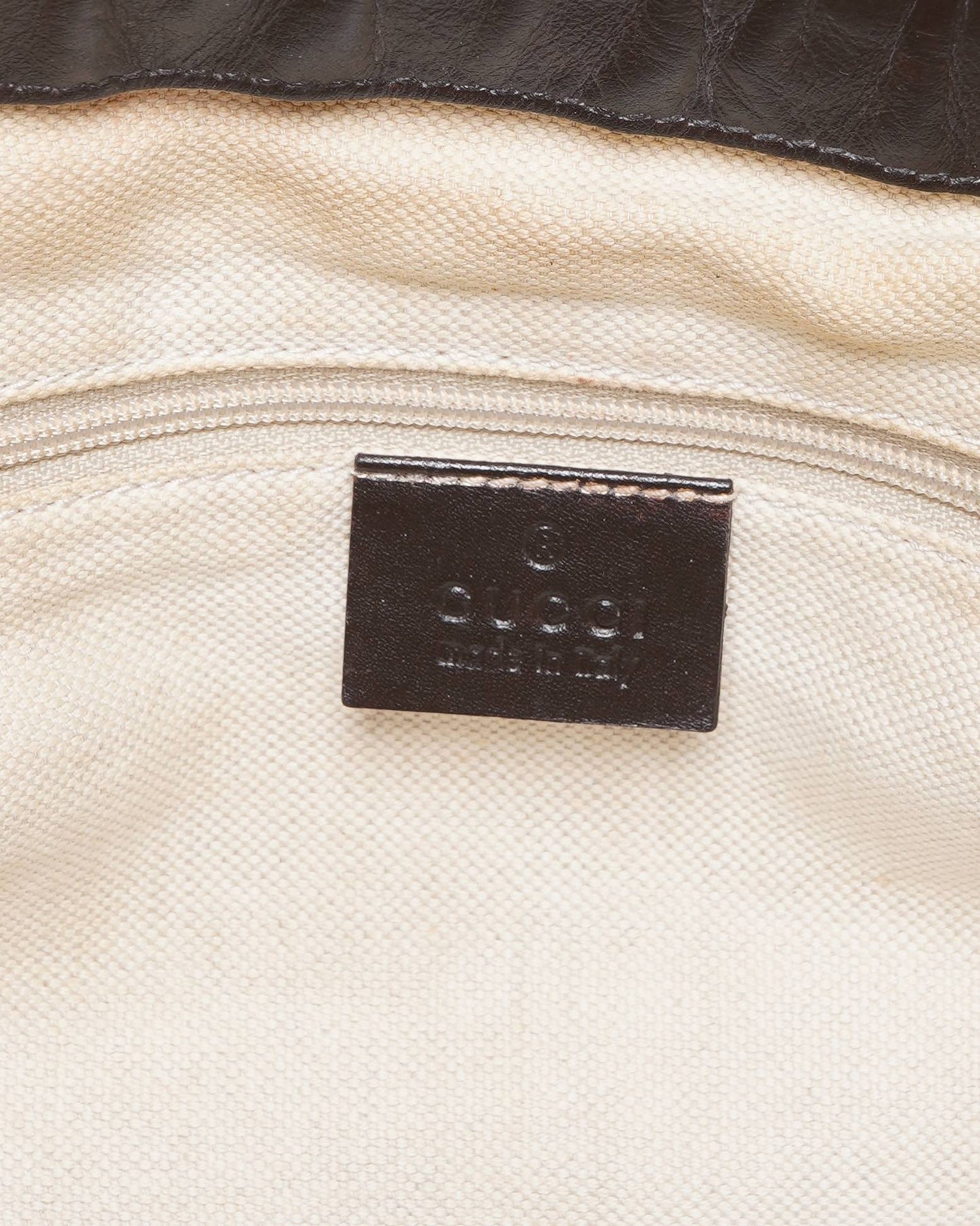 Gucci Monogram Leather Canvas Shoulder Bag