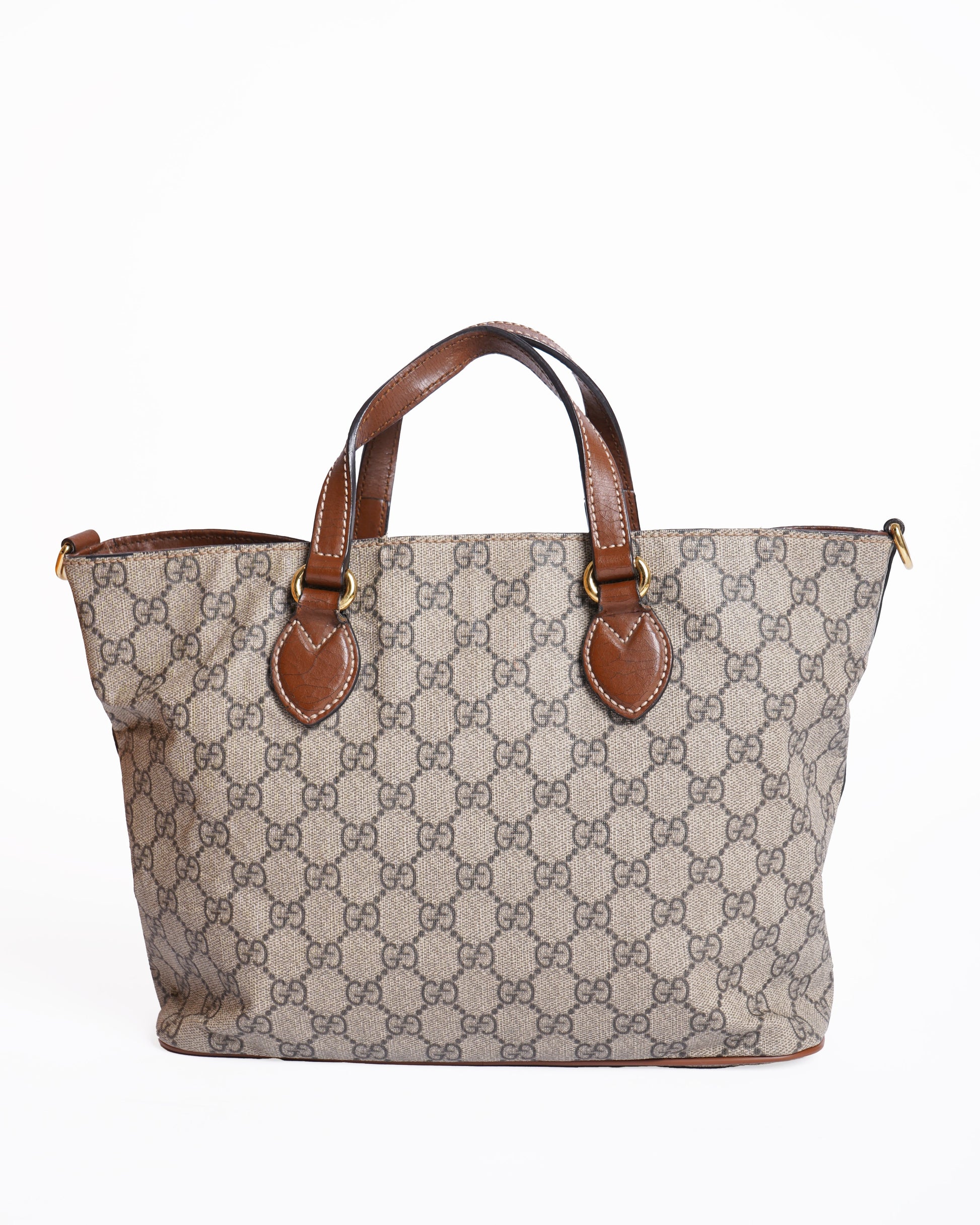 Gucci Leather Canvas Tote