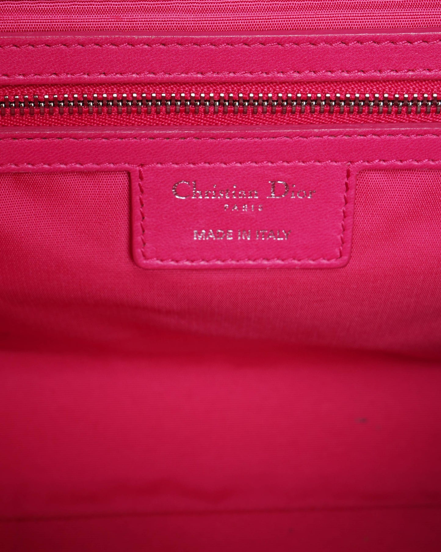 Christian Dior pink quilted cannage flap bag