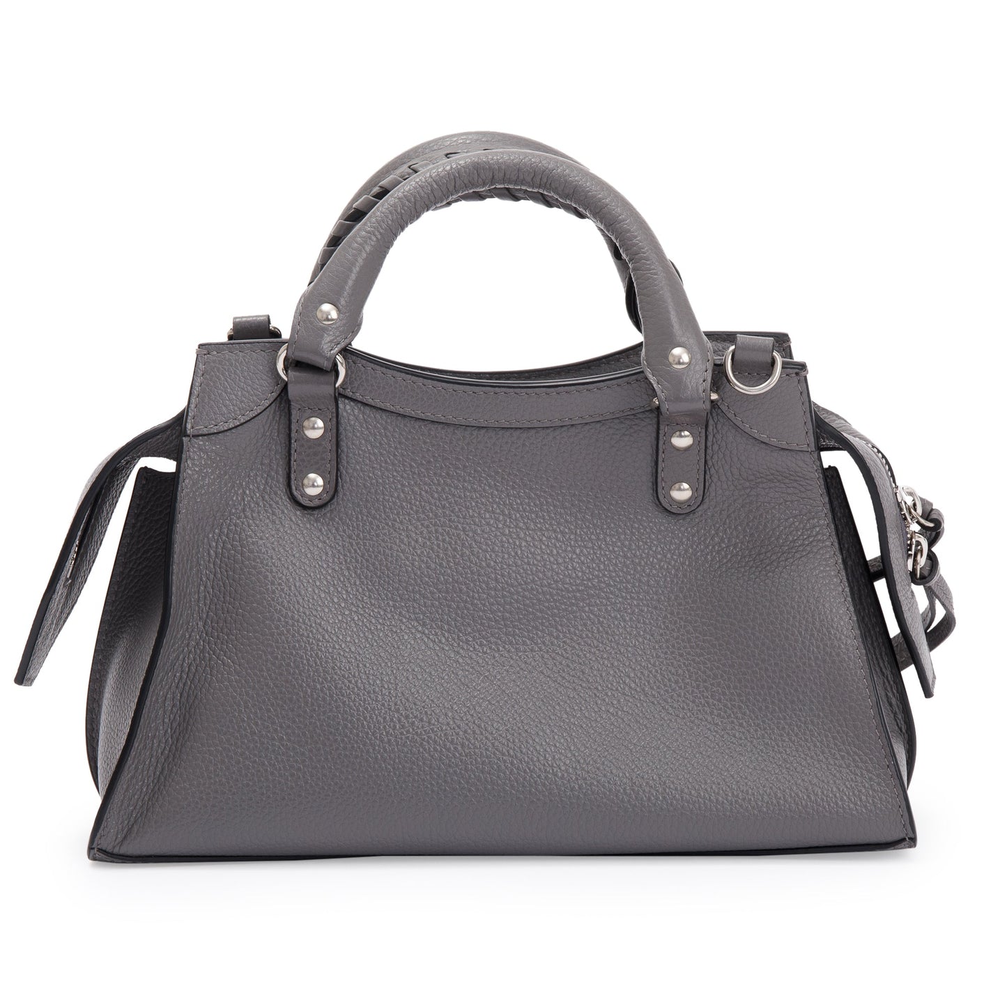 Balenciaga 2022 Grey Calfskin Leather Neo Classic XS City Bag