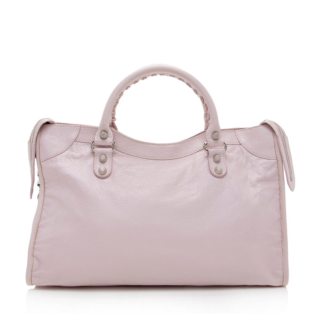 Luxury Balenciaga Trending 2026 Agneau Giant 12 City Satchel (SHF-17835)