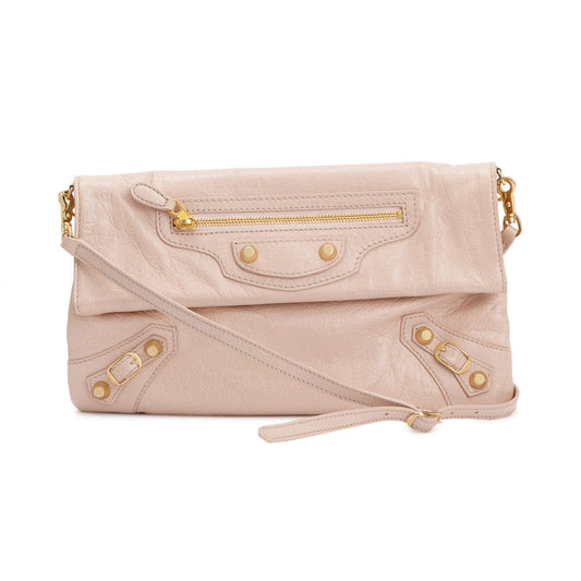 Balenciaga Beige Agneau Leather Giant 12 Envelope Strap Clutch