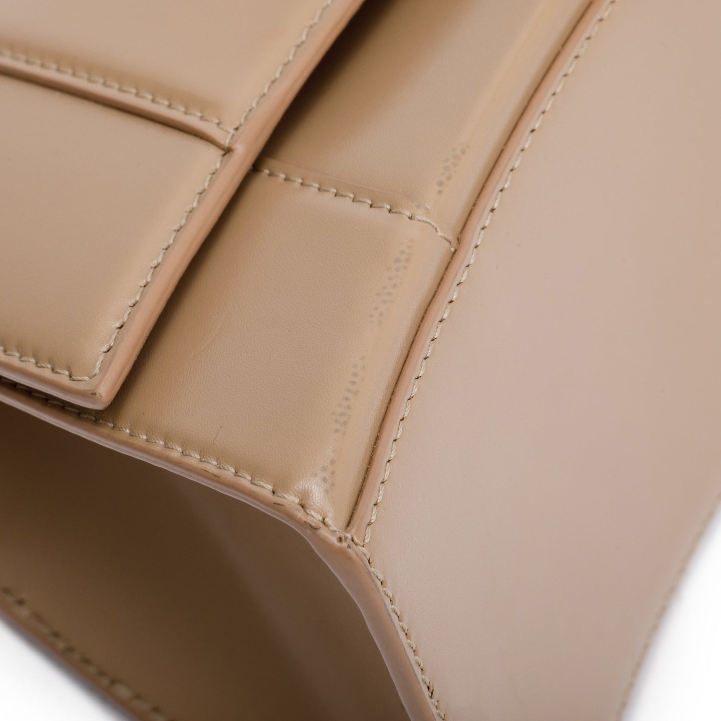 Balenciaga Beige Leather Small Hourglass Top Handle Bag