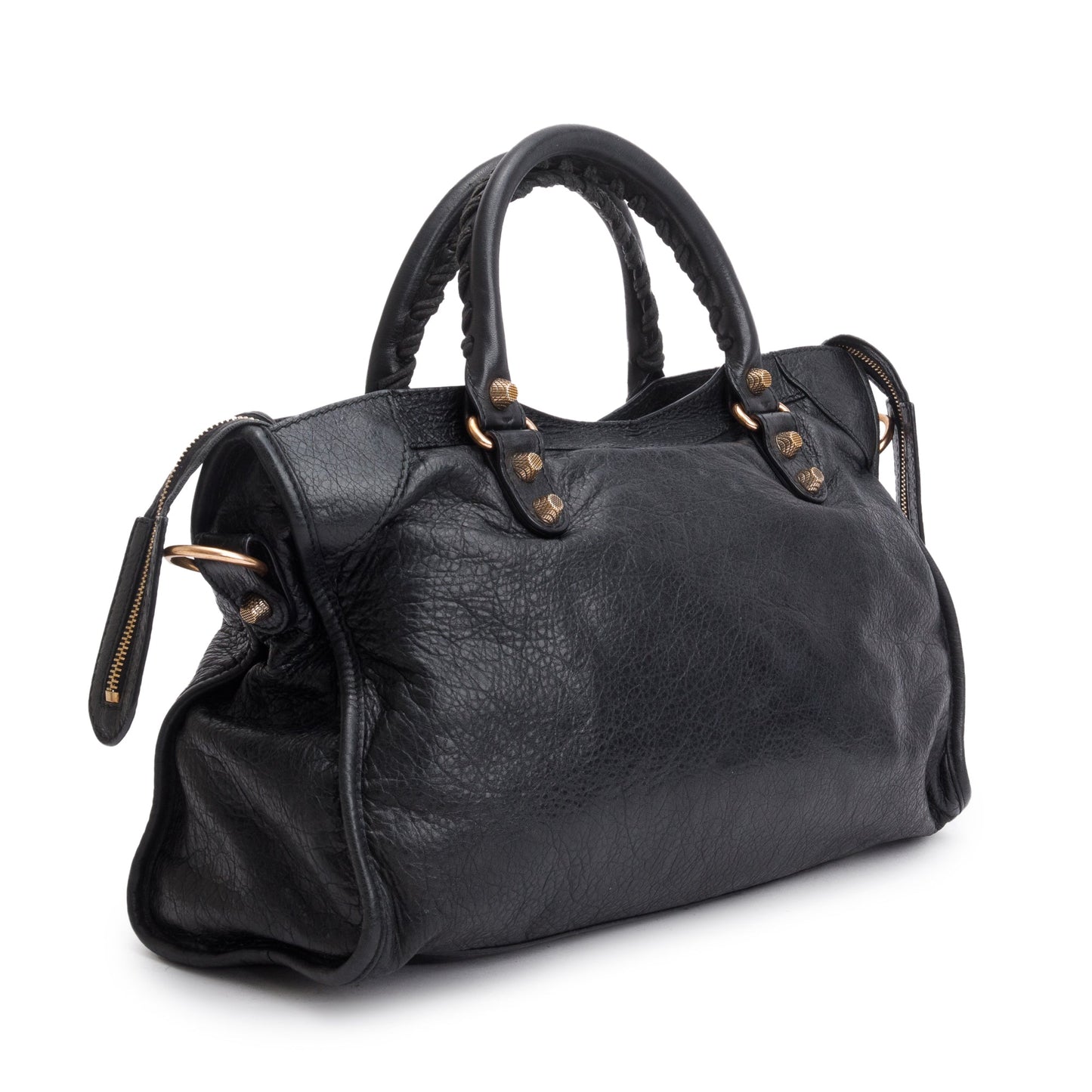 Balenciaga Black Agneau Leather Giant 12 City Bag