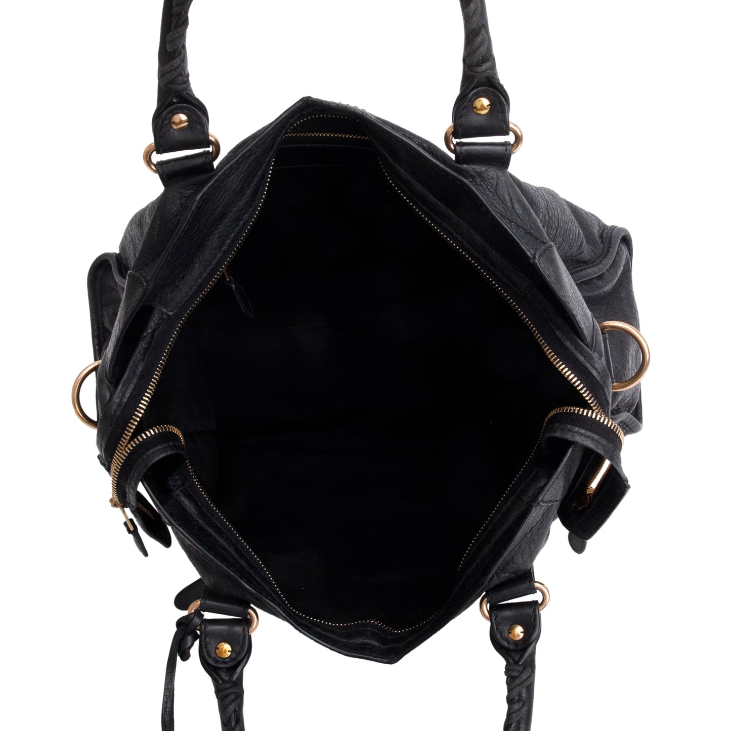 Balenciaga Black Agneau Leather Giant 12 City Bag