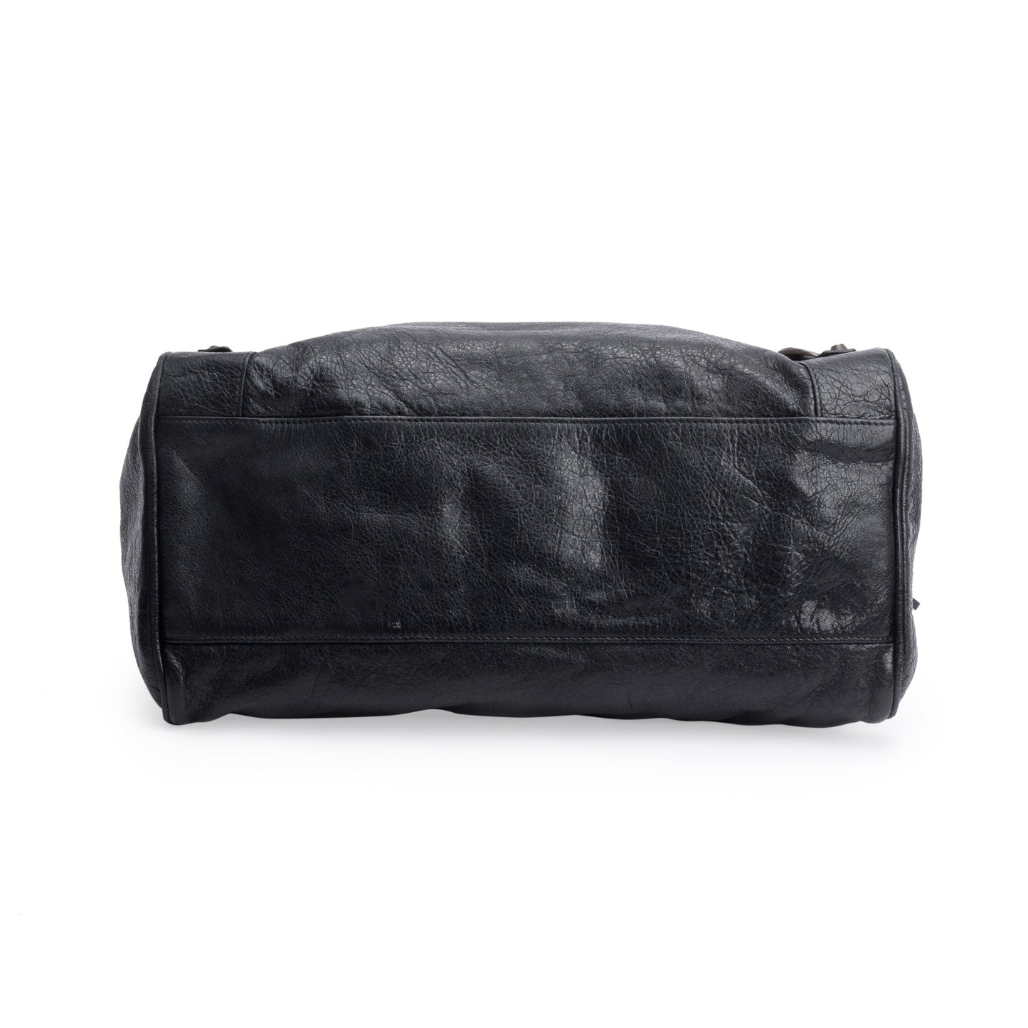 Balenciaga Black Agneu Leather Motocross Classic City Velo Bag