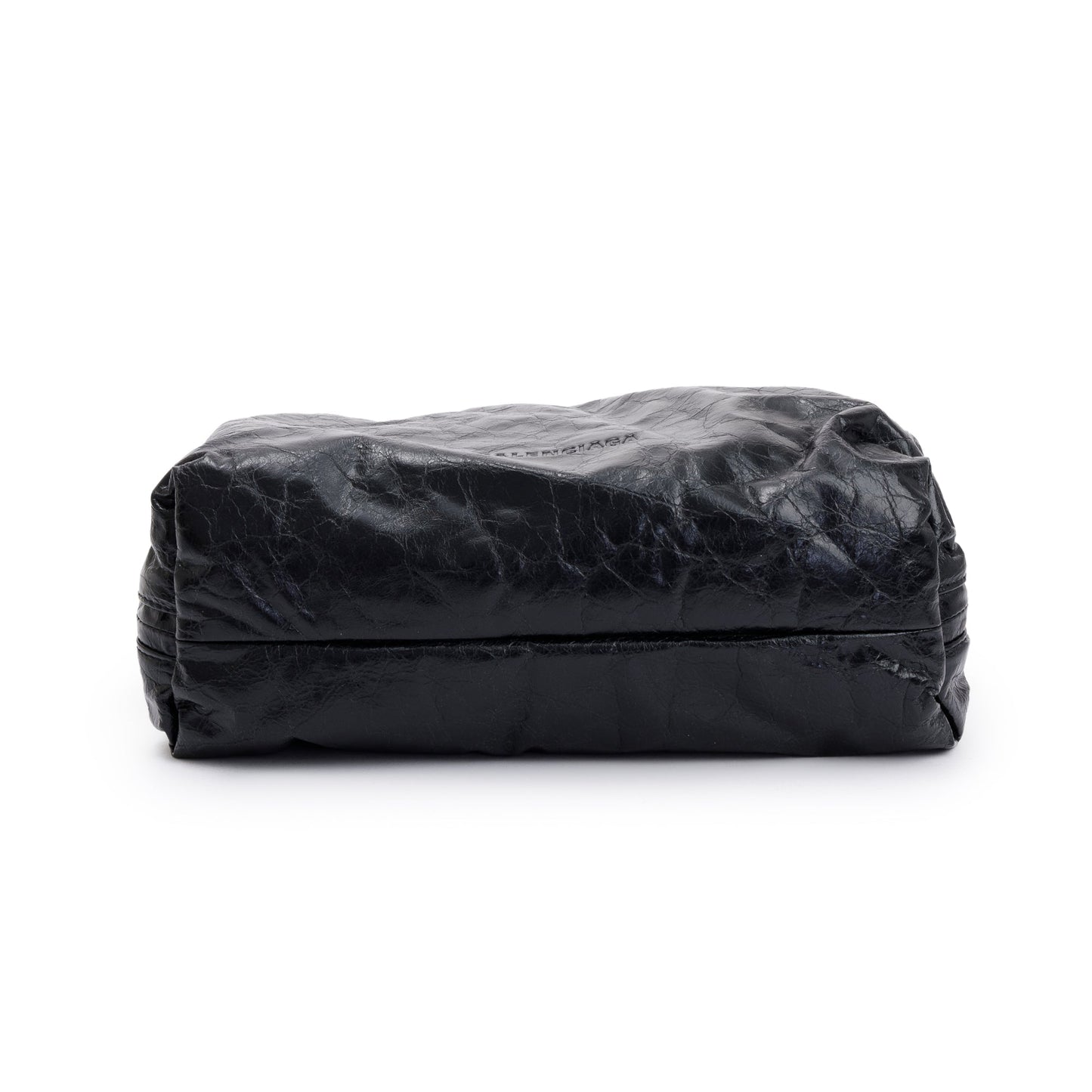 Balenciaga Black Arena Calf Leather Small Puffer Shoulder Bag