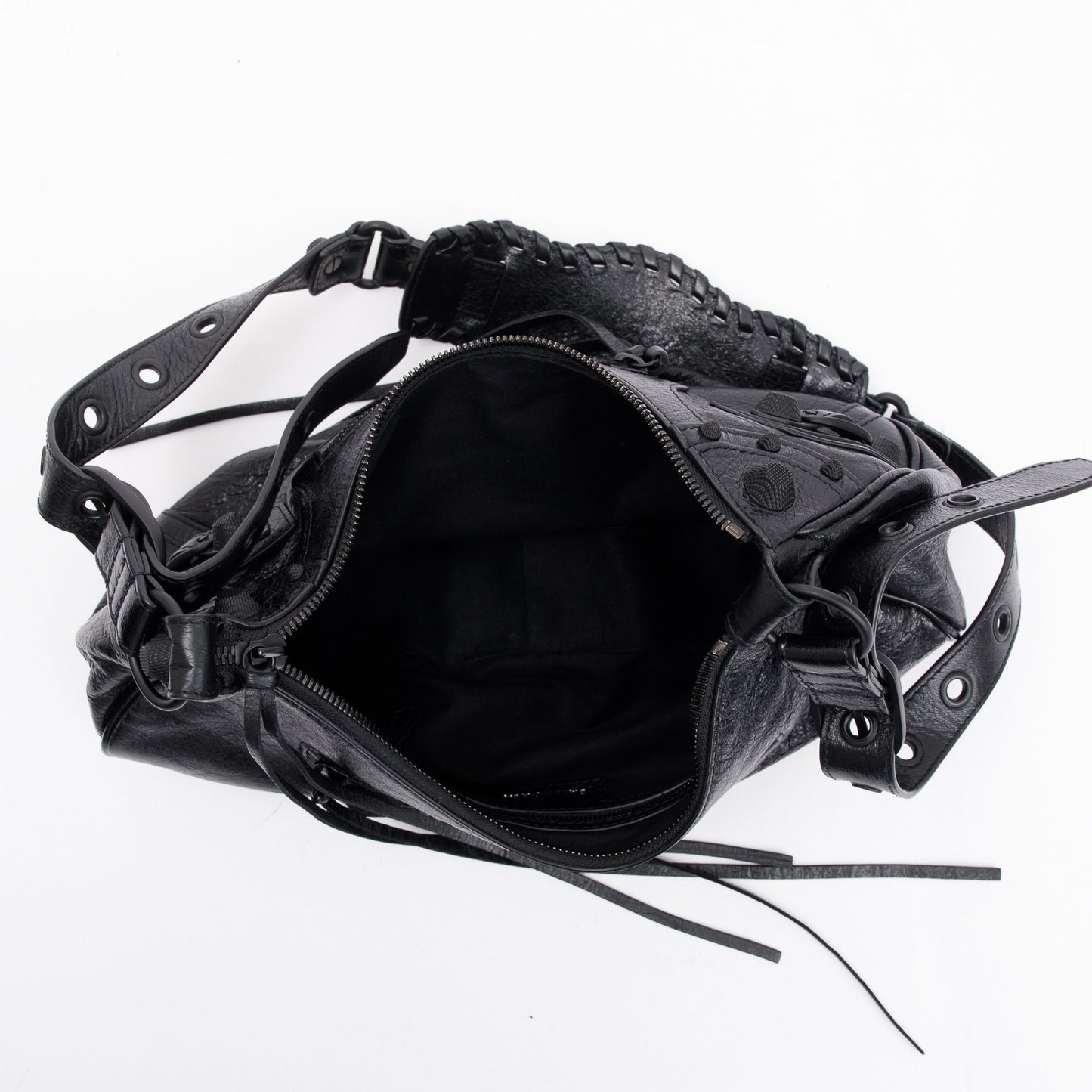 Balenciaga Black Arena Leather Le Cagole Small Shoulder Bag