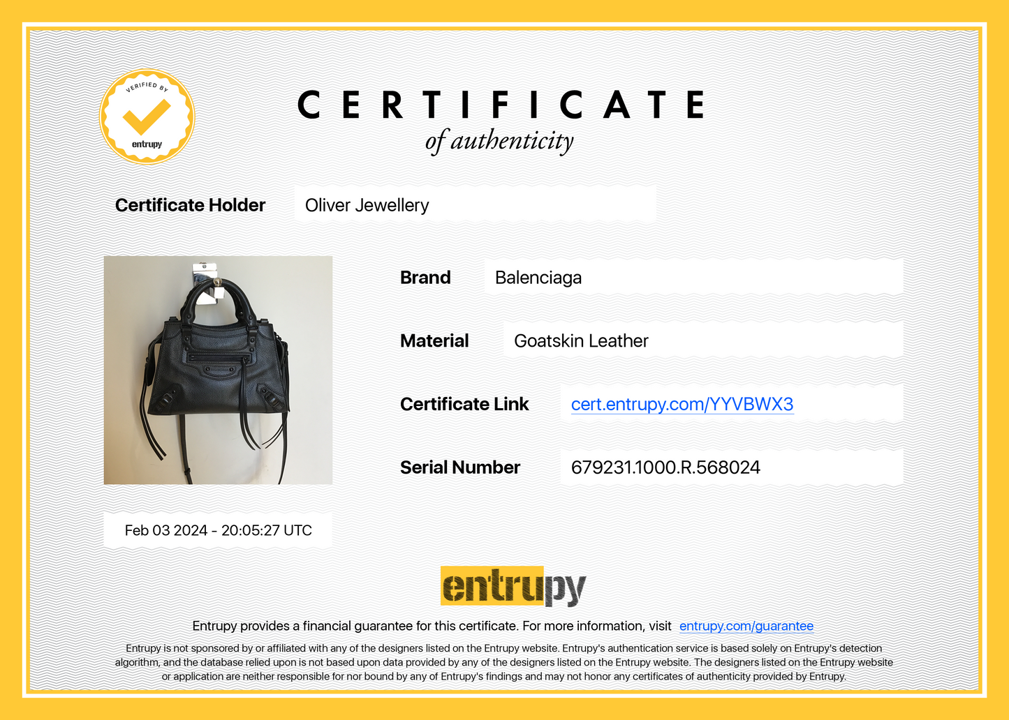 Balenciaga Black Calfskin Leather Neo Classic XS City Bag