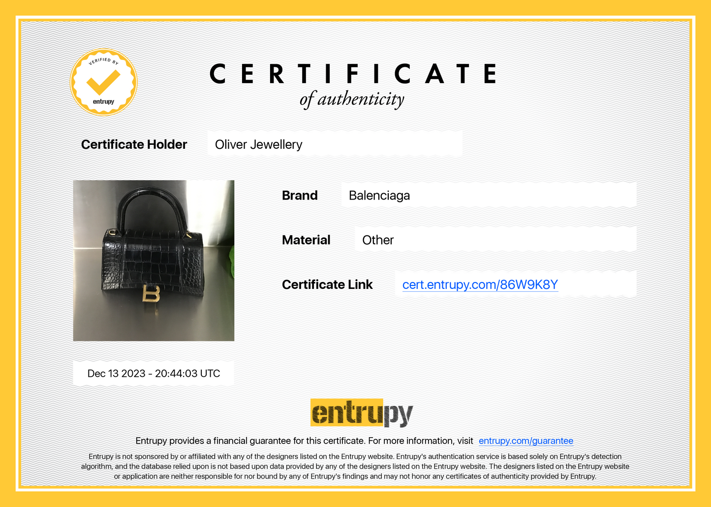 Balenciaga Black Croc-Embossed Leather Small Hourglass Top Handle Bag