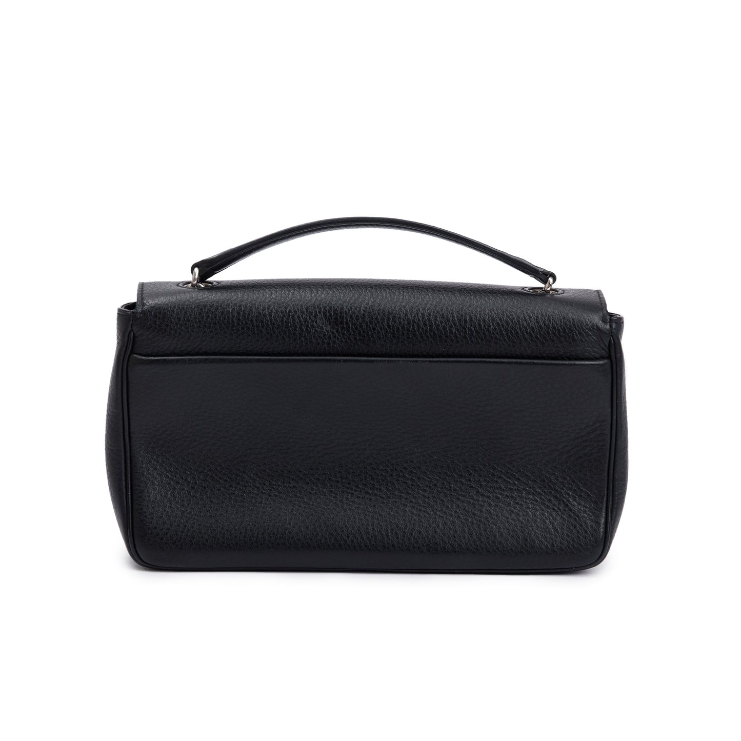 Balenciaga Black Leather Everyday Wallet On Chain