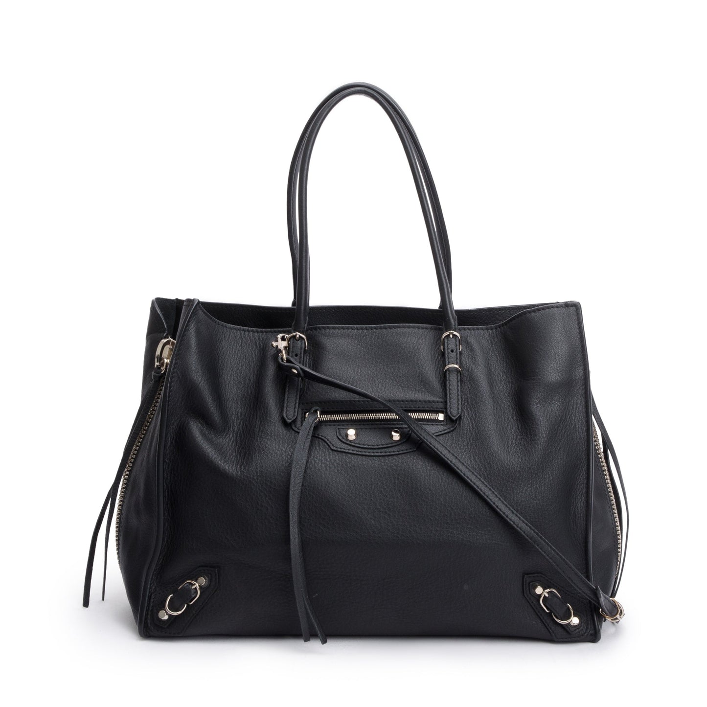 Balenciaga Black Veau Papier B4 Zip Around Tote