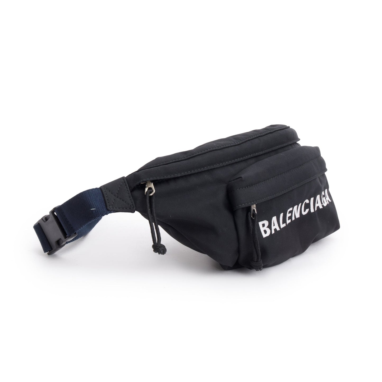 Balenciaga Black/Navy Nylon Wheel Belt Bag