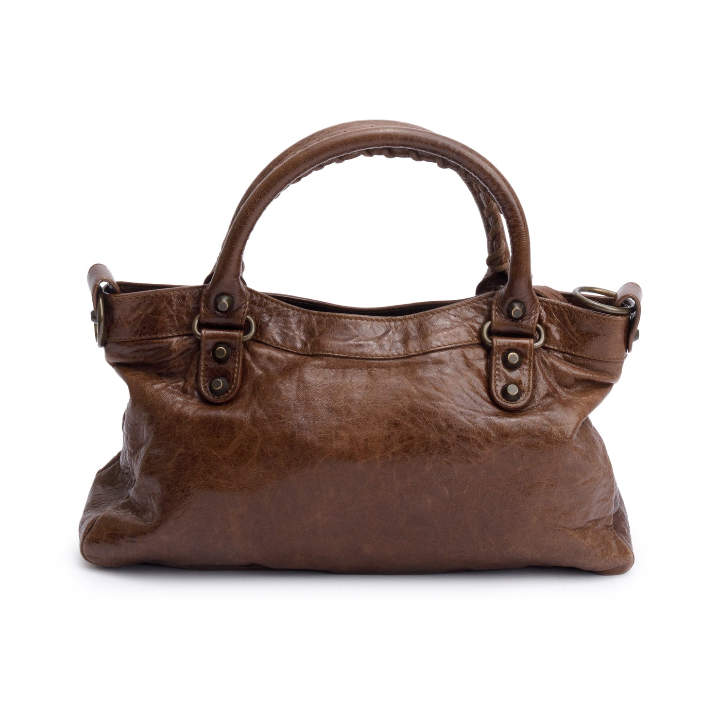 Balenciaga Brown Agneau Leather Le City Small Bag