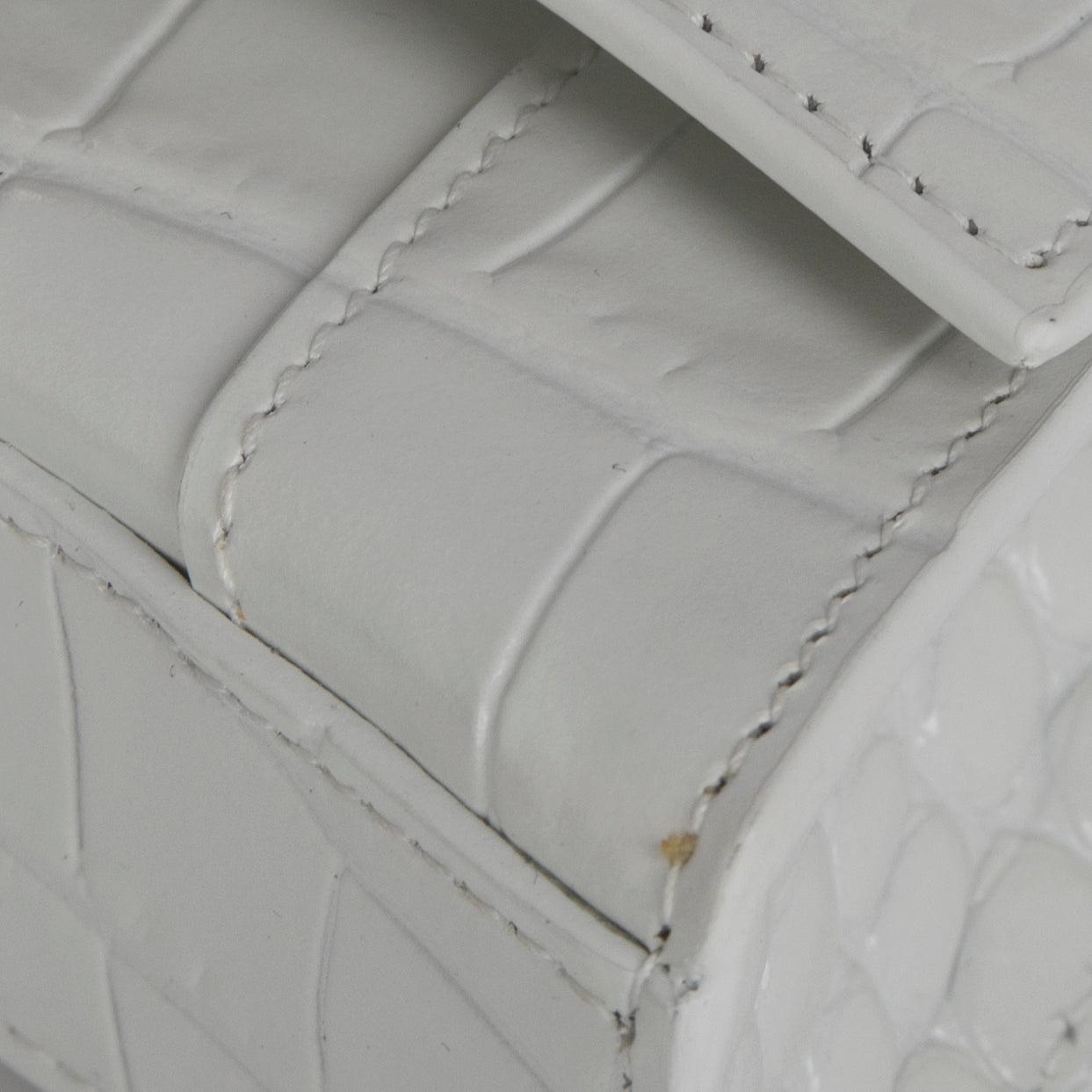 Balenciaga Croc-Embossed Mini Hourglass Bag