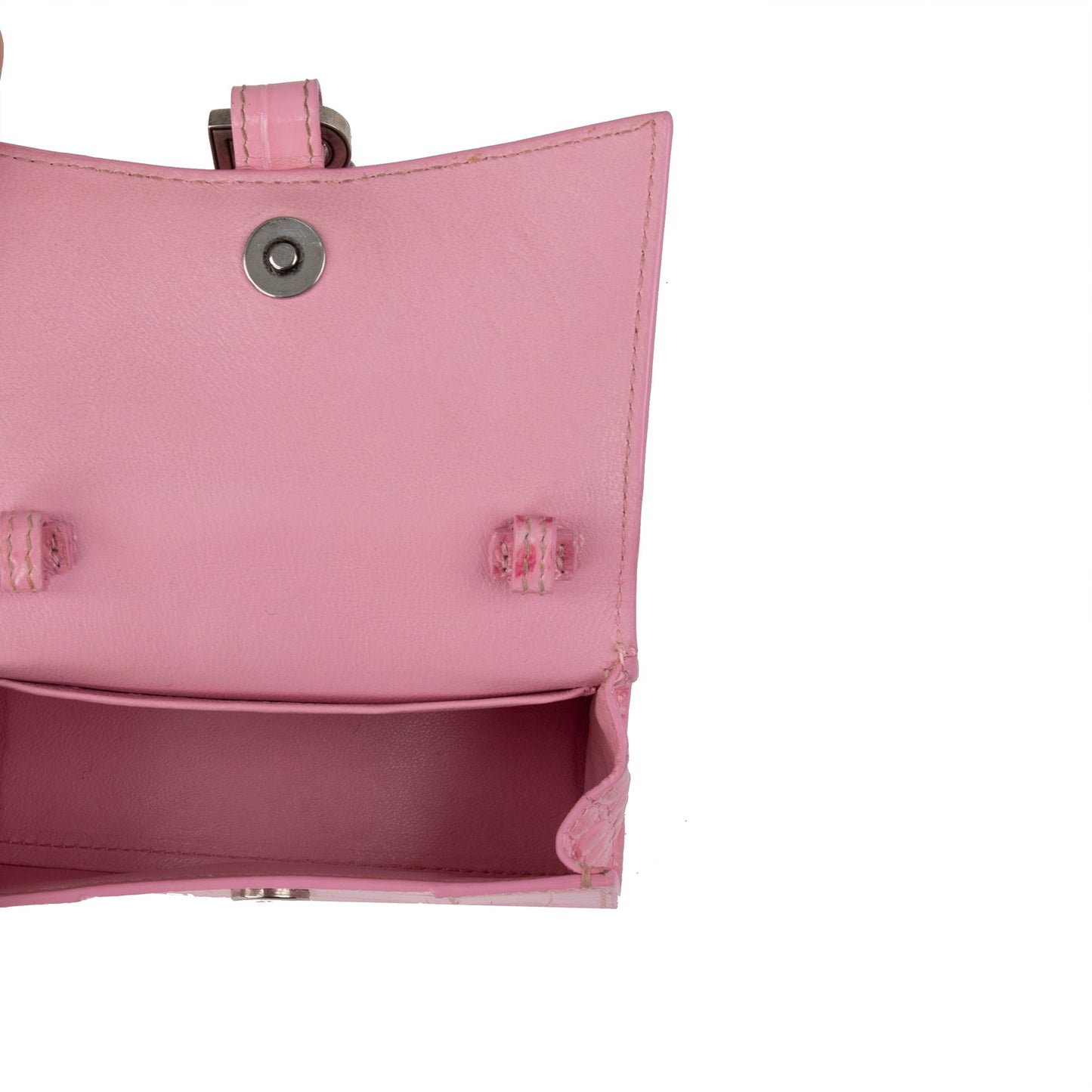Balenciaga Croc-Embossed Mini Hourglass Bag