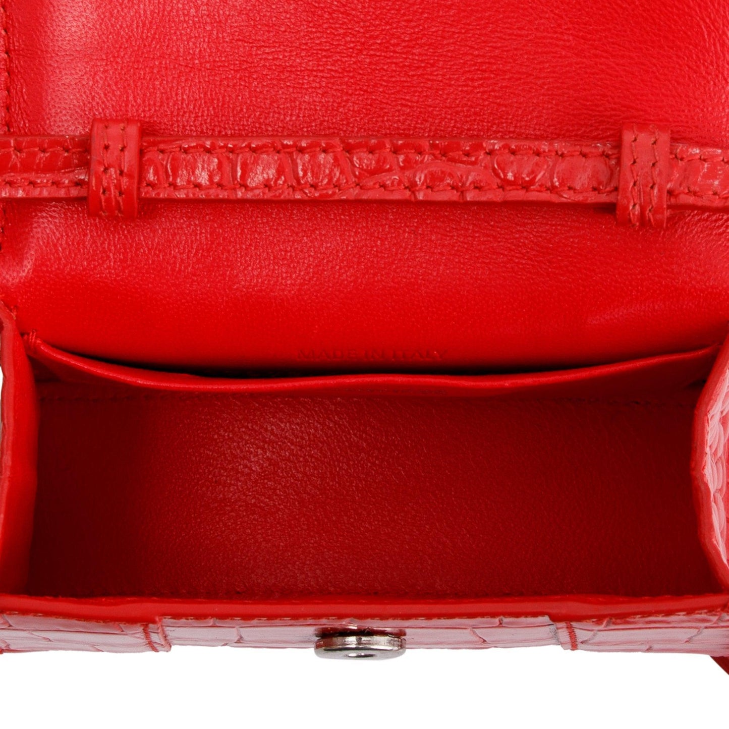 Balenciaga Croc-Embossed Mini Hourglass Bag