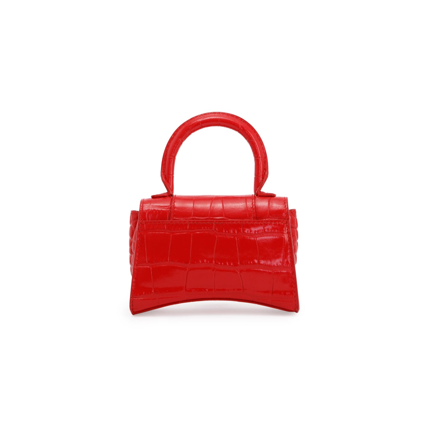Balenciaga Croc-Embossed Mini Hourglass Bag