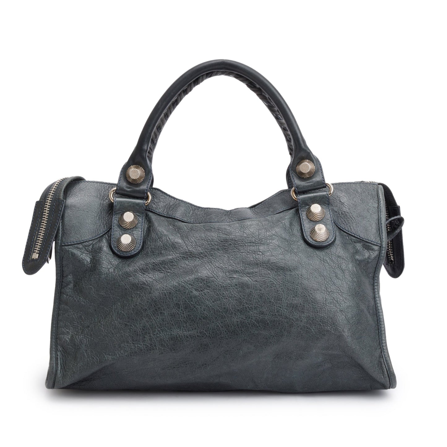 Balenciaga Grey Distressed Arena Leather Giant 21 City Bag