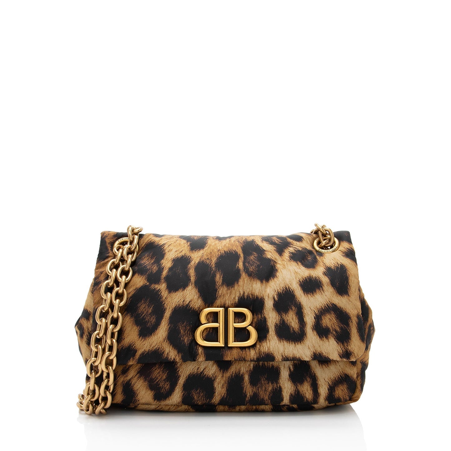 Luxury Balenciaga Trending 2026 Nylon Leopard Monaco Mini Shoulder Bag (SHF-WvmJR1)