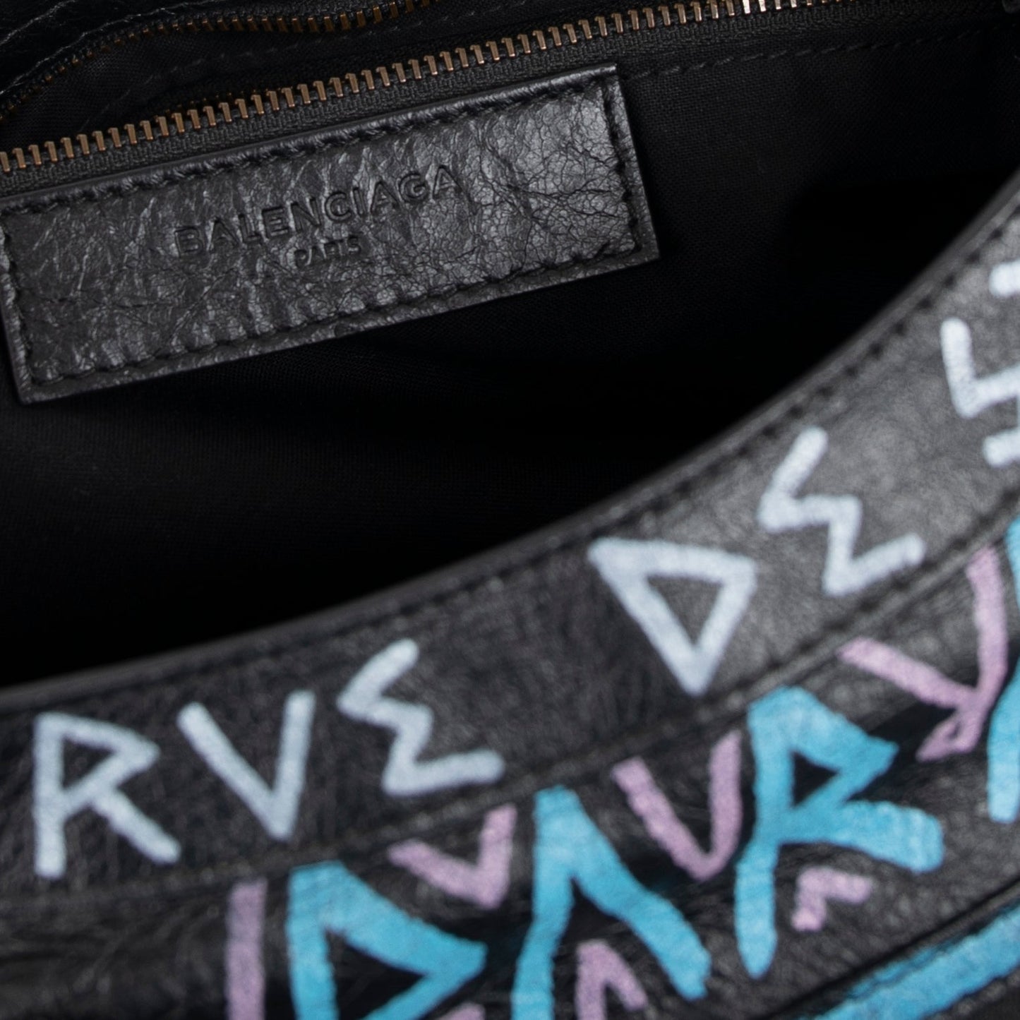 Balenciaga Medium Graffiti Motocross Classic City Bag