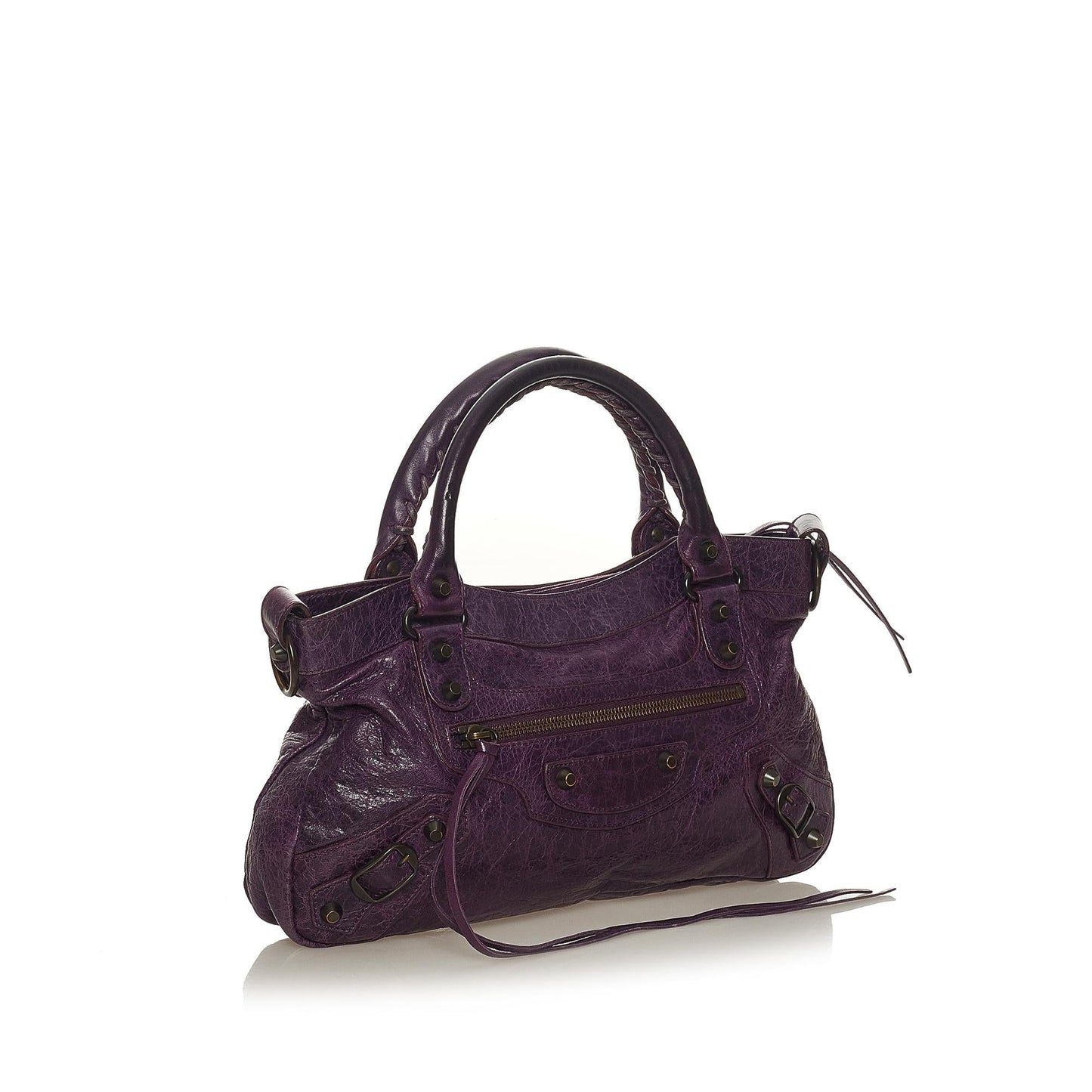 Luxury Balenciaga Trending 2026 Motocross Classic First Lambskin Leather Satchel (SHG-27480)